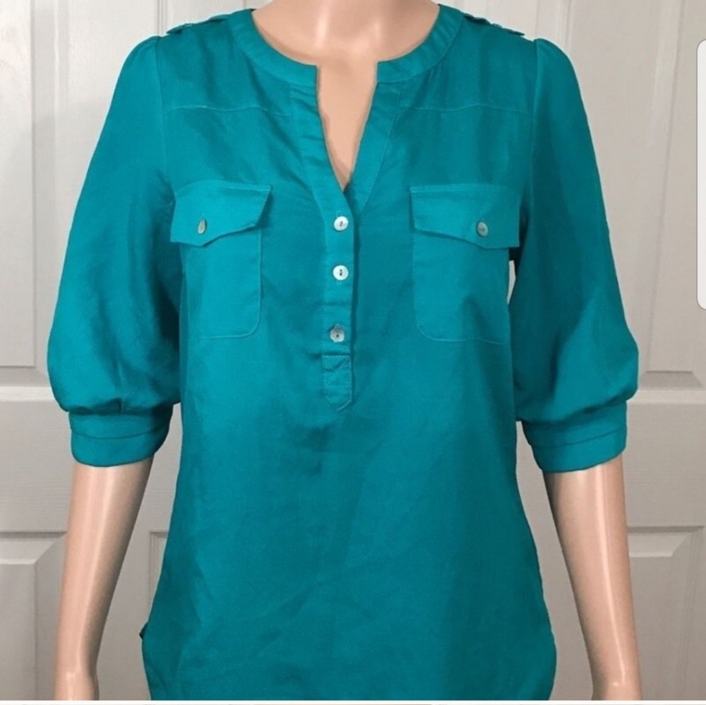 Teal blouse